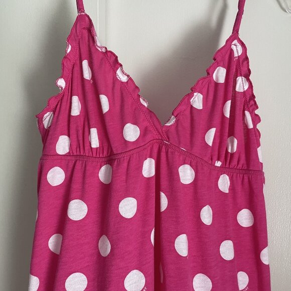 I Only Sleep In PINK Victoria's Secret Retro Polka Dot Babydoll Nightgown Size L - Picture 11 of 15